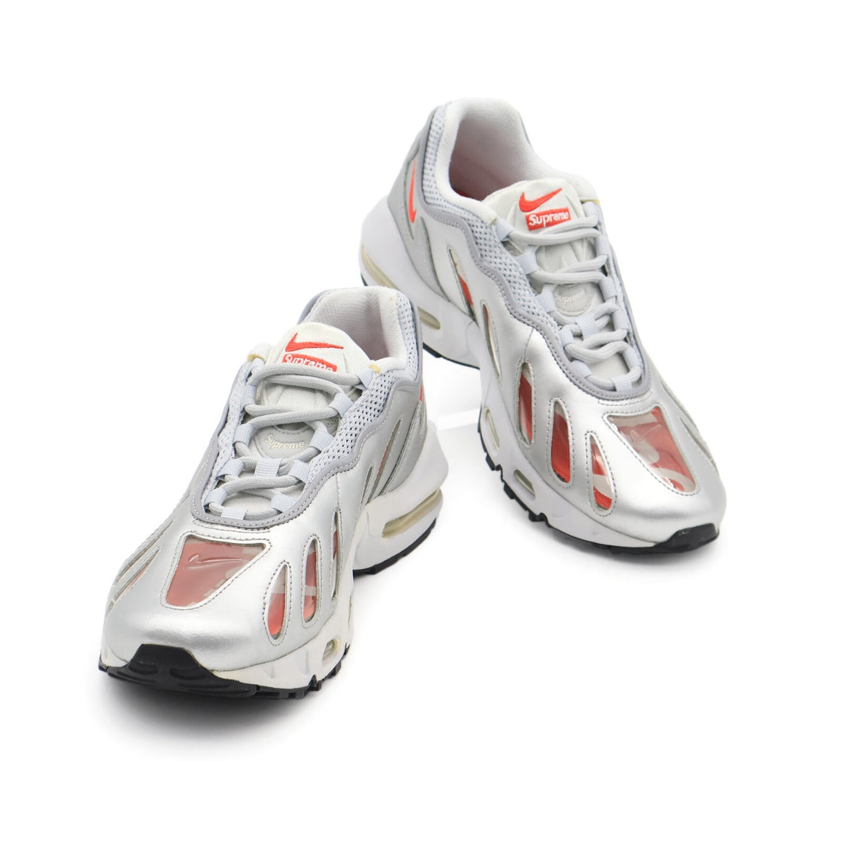 CV7652-001 Nike Air Max 96 Supreme Metallic Silver Bullet Speed Red (Men's)