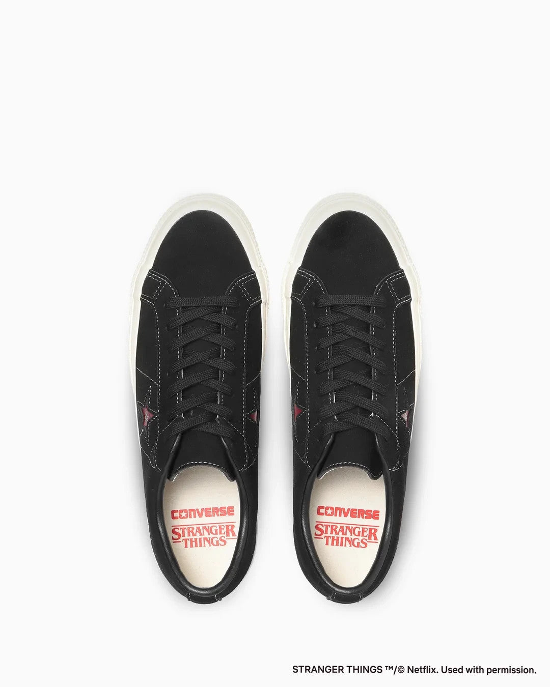 33702430 Stranger Things 5 Converse One Star Suede Black (Men's)