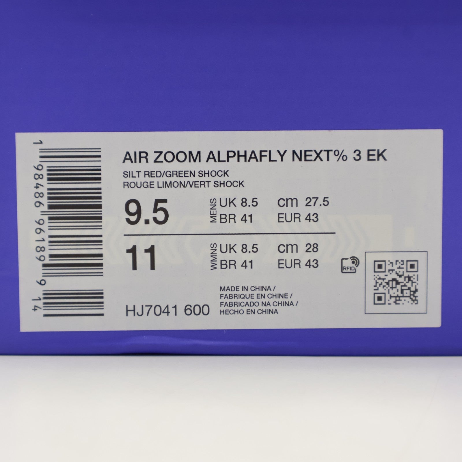 HJ7041-600 Nike AlphaFly 3 Eilud Kipchoge (Men's)