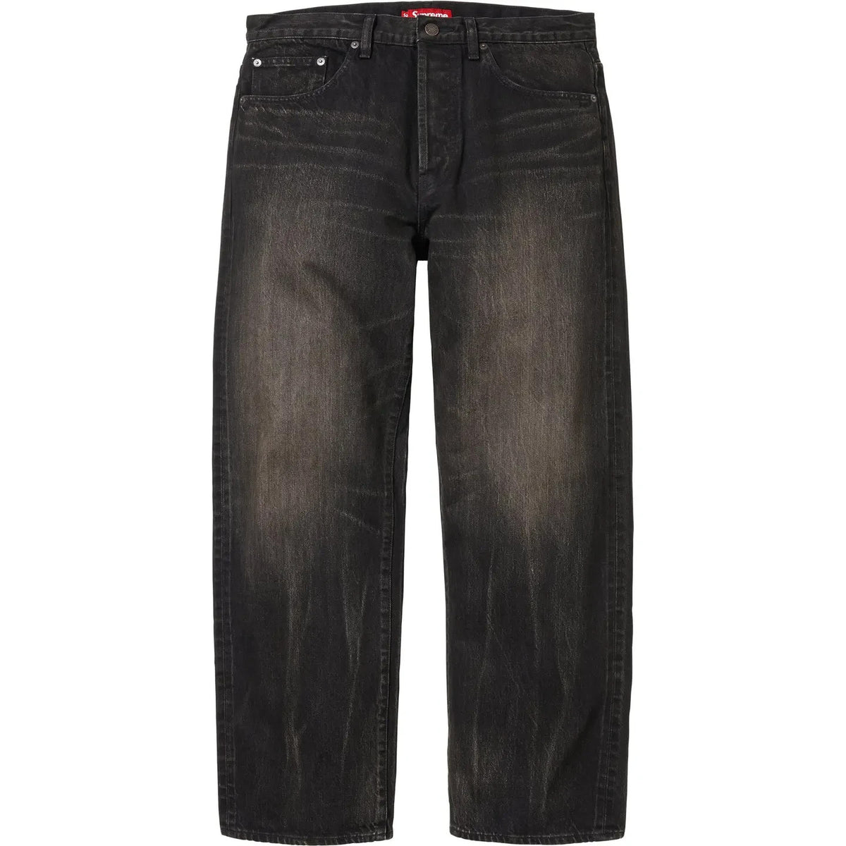 Supreme Distressed Loose Fit Selvedge Jean (26SS) Washed Black