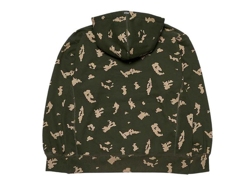 Supreme Box Logo Hooded Sweatshirt Olive Russian Camo (21FW)