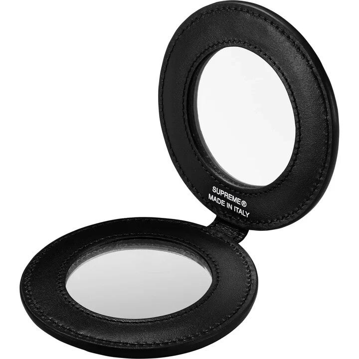 Supreme Leather Pocket Mirror Black