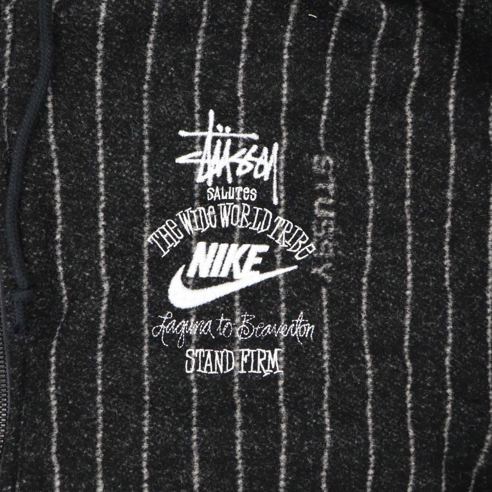 Stussy Nike Striped Wool Jacket Black