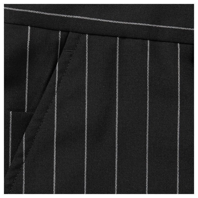 Supreme Pinstripe Wool Trouser Short Black