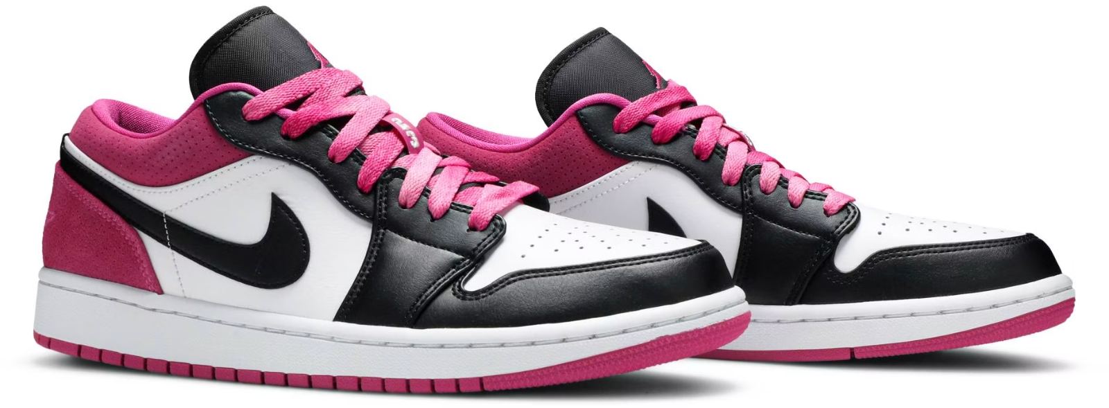 CK3022-005 Nike Air Jordan 1 Low "Black/White-Magenta" (Unisex)
