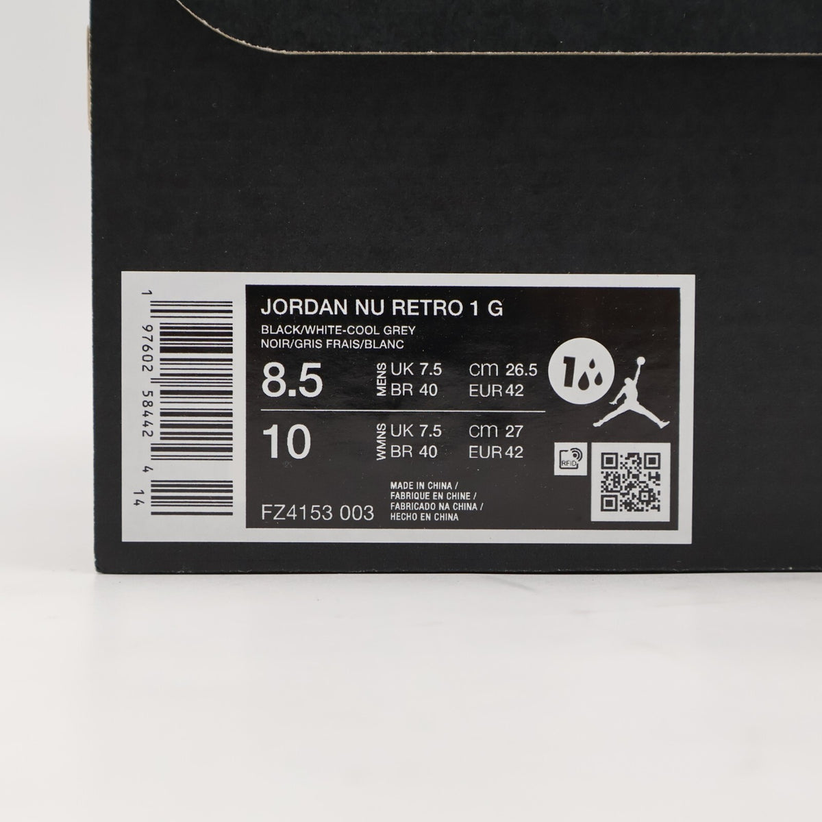 FZ4153-003 Nike Air Jordan Nu Retro 1 Low Golf Black White (Men's)
