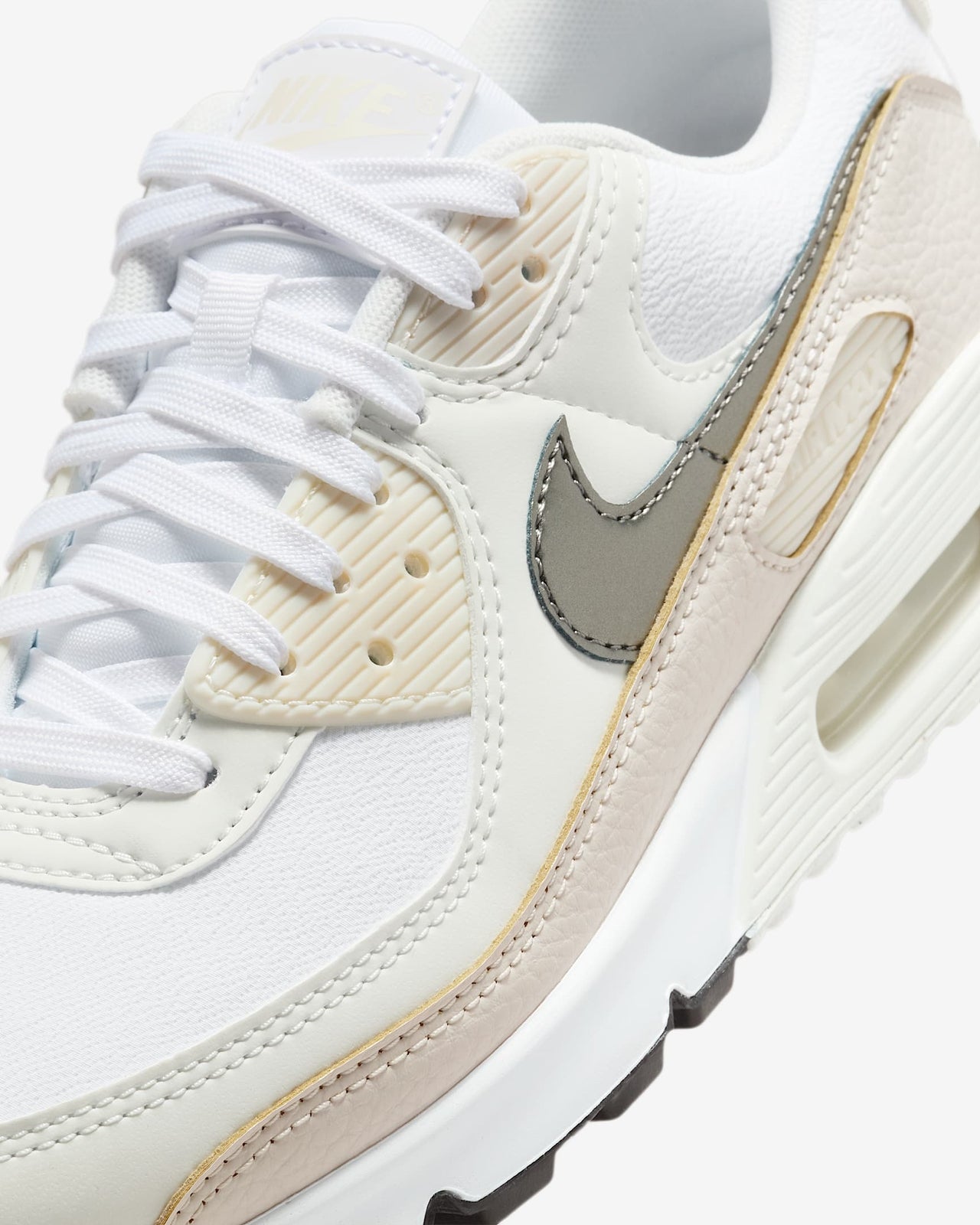 HM8128-101 Nike Air Max 90 White Flat Pewter (Women's)