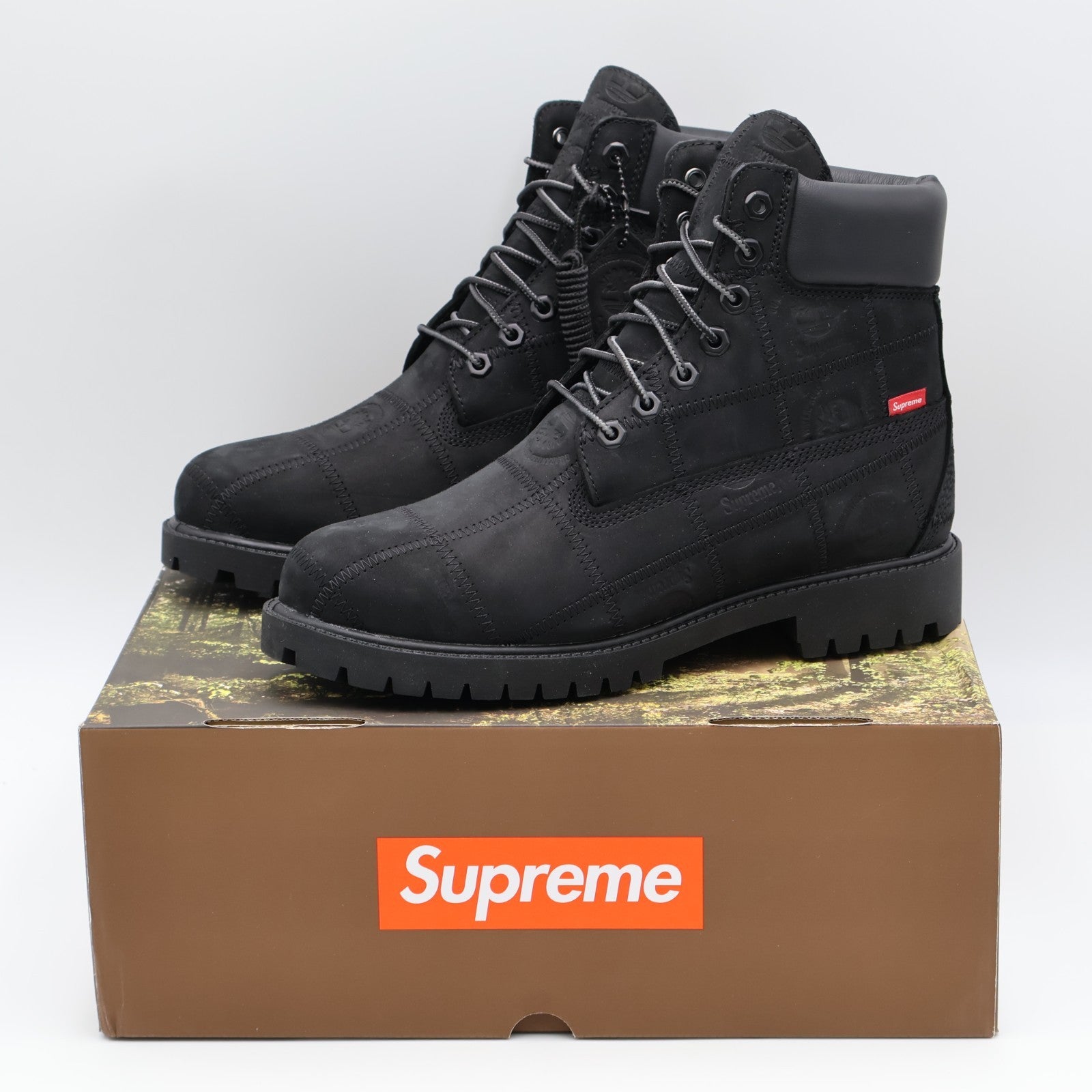 TB0A5TBZW05 Supreme Timberland Patchwork 6 Inch Premium Boot Black (Men's)