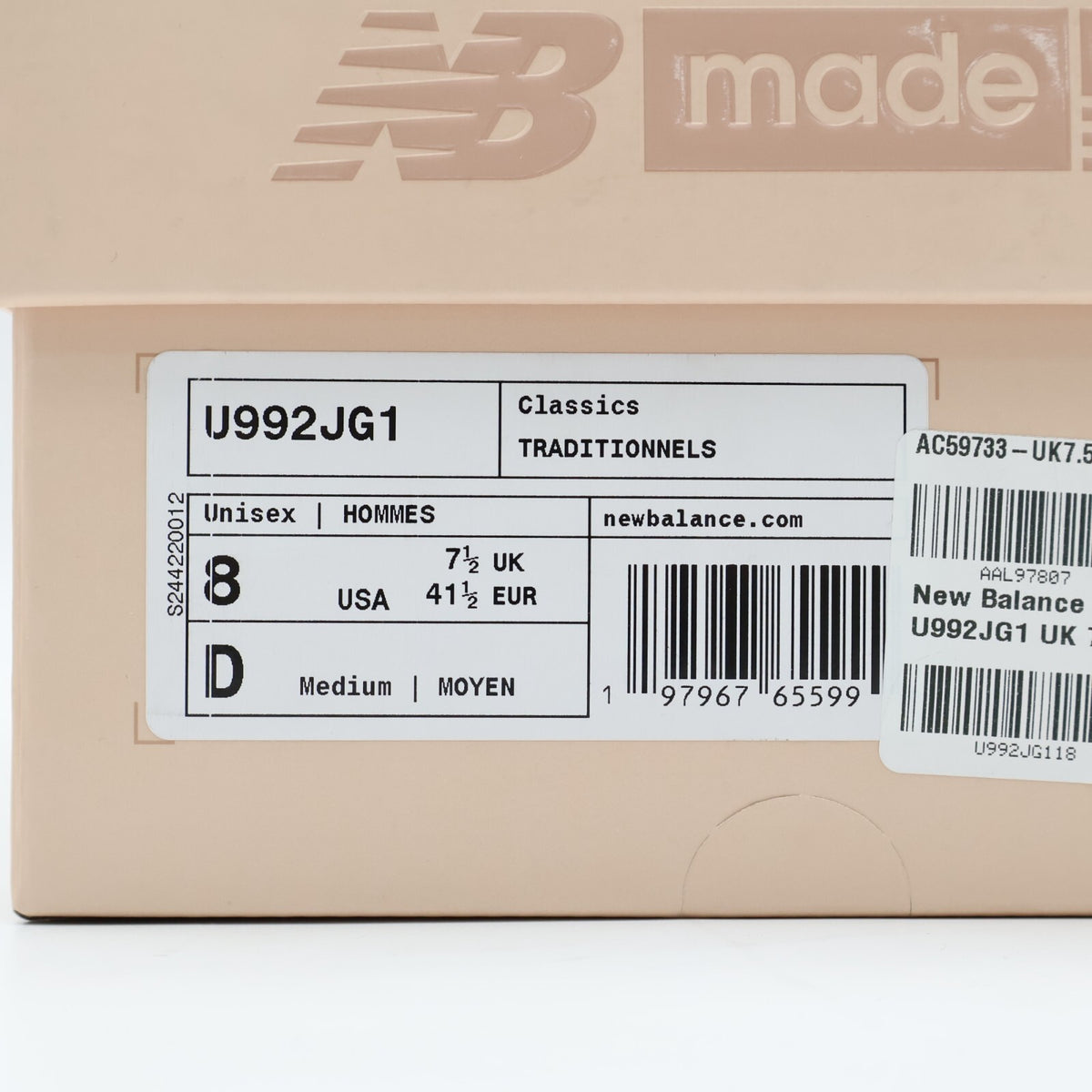 U992JG1 Joe Freshgoods New Balance 992 Aged Well (Men's)