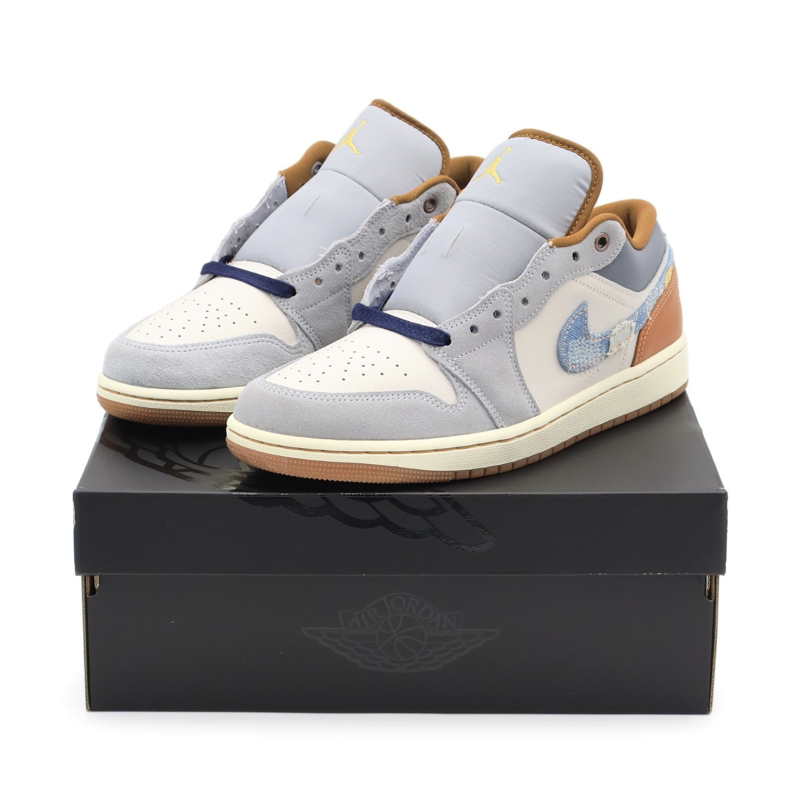 FZ5042-041 Nike Air Jordan 1 Low SE Phantom Amber Brown Star Blue Denim (Men's)