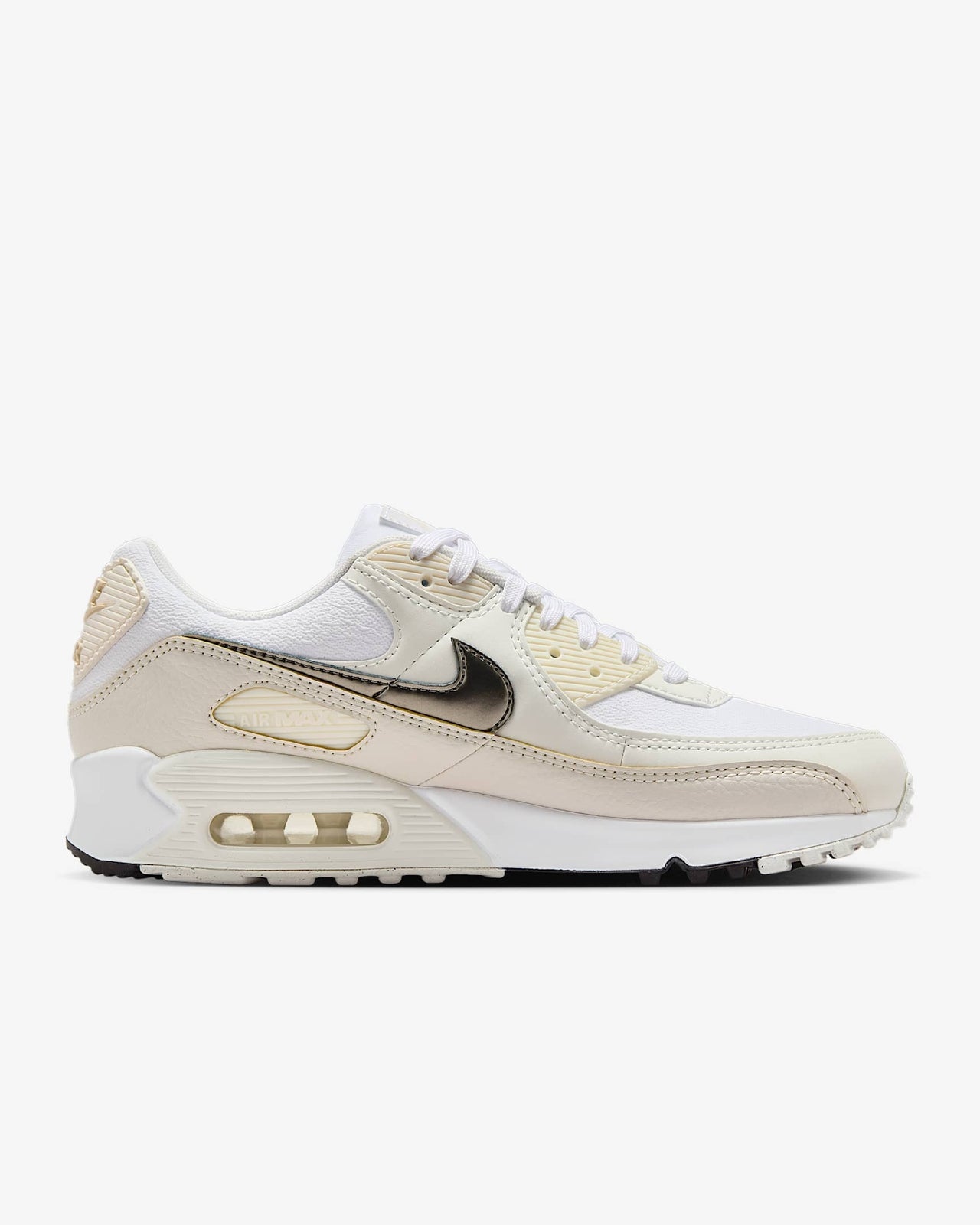 HM8128-101 Nike Air Max 90 White Flat Pewter (Women's)