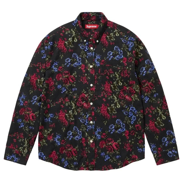 Supreme Floral Flannel Shirt Black