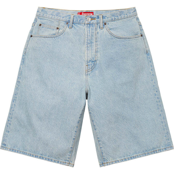 Supreme Baggy Denim Short Light Washed Indigo