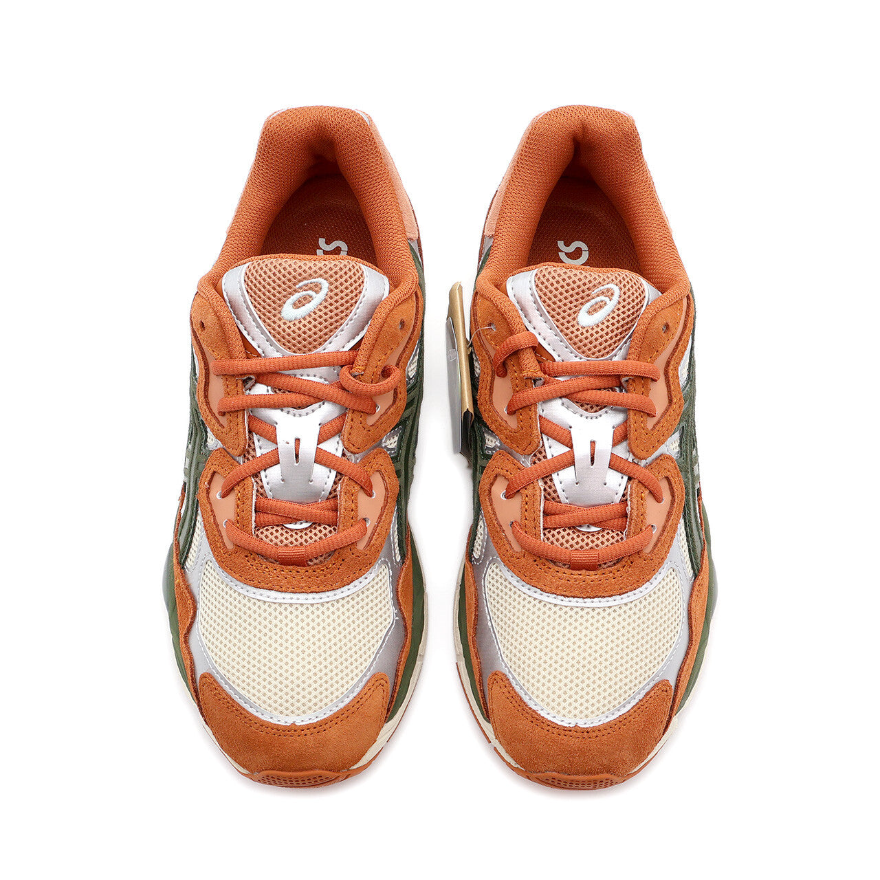 1201A789-251 Asics Gel-NYC Oatmeal Forest Khaki Moss Green Orange Silver (Men's)