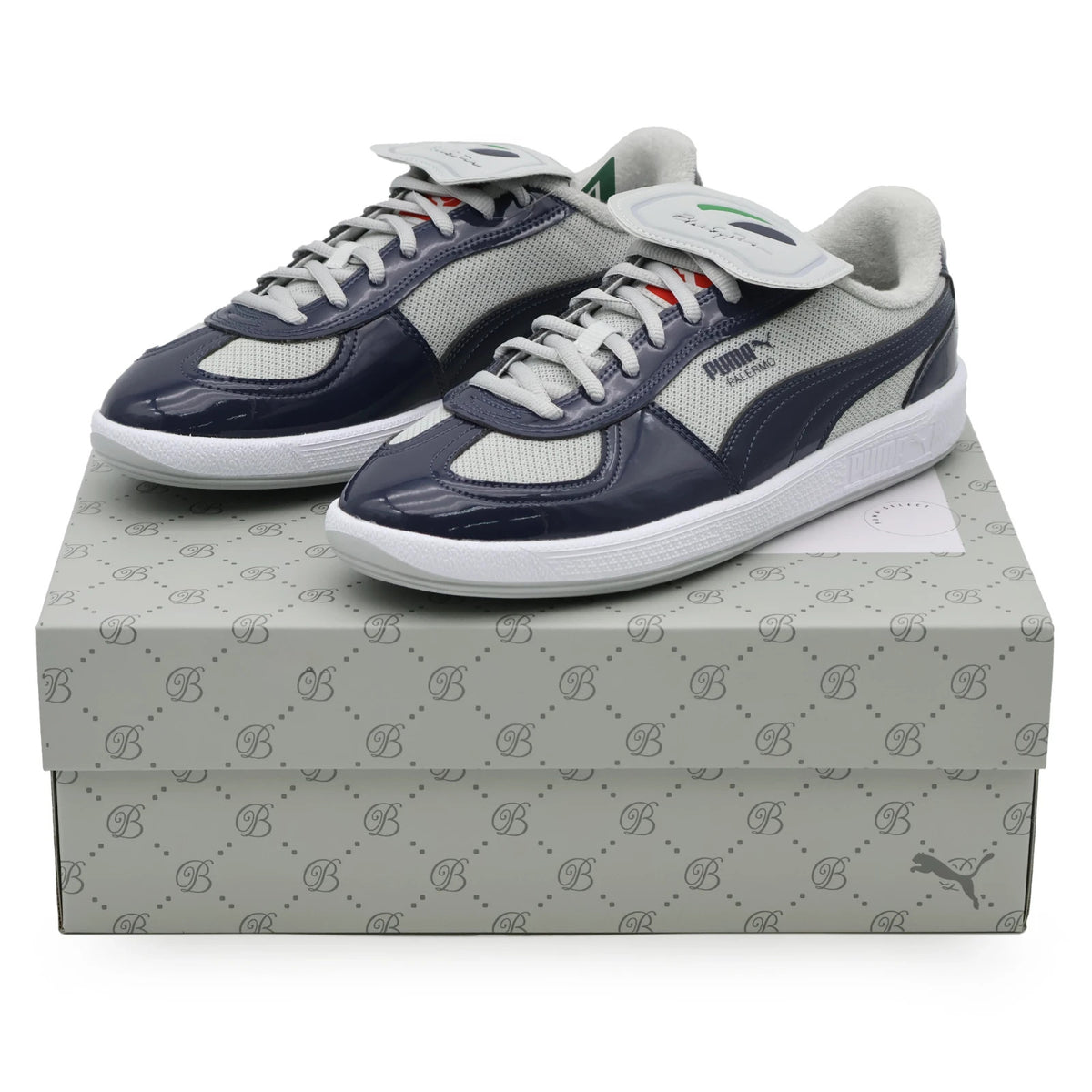 406042-01 BlackEyePatch Puma Cup Palermo Premium Cool Light Gray New Navy (Men's