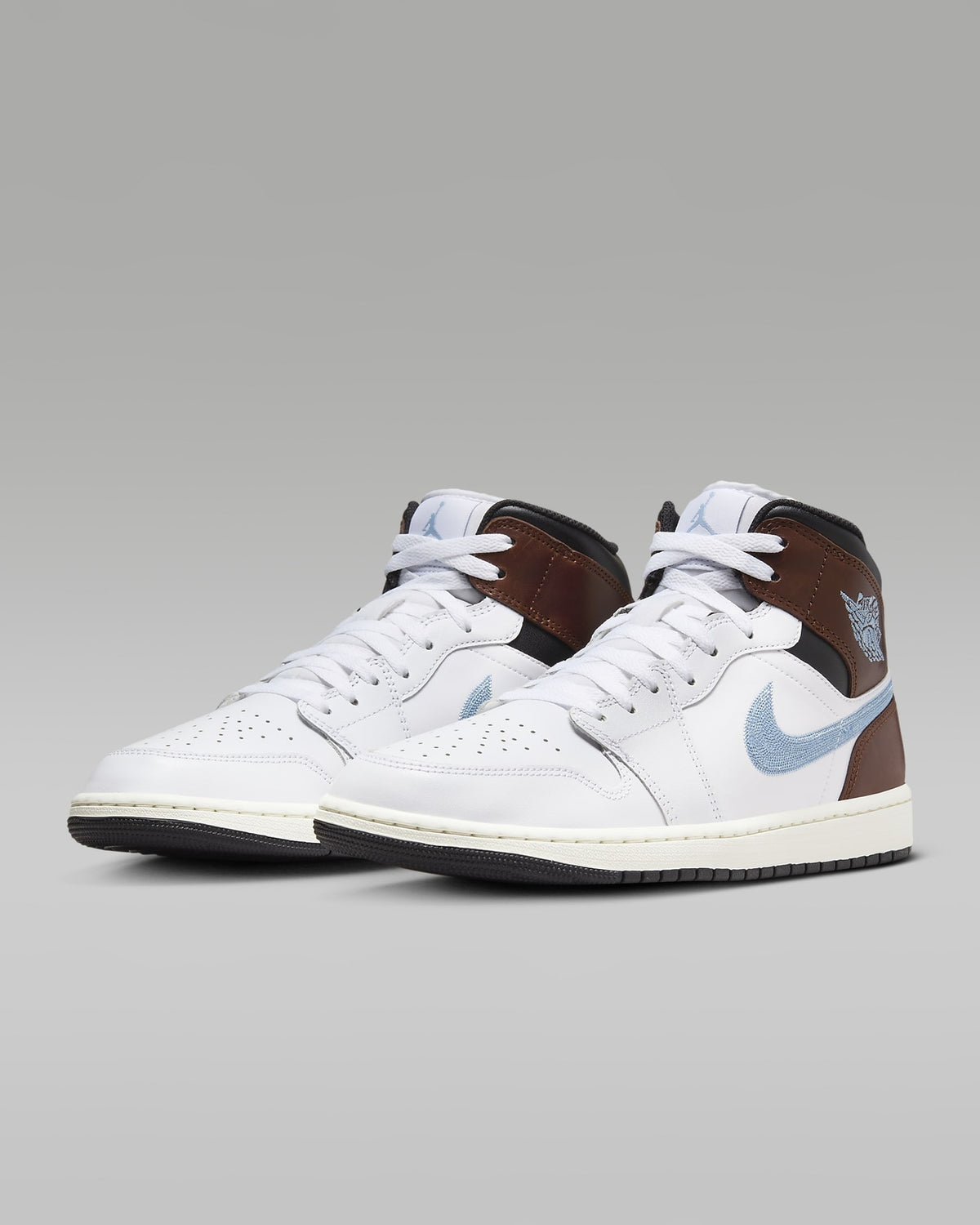 FQ7831-142 Nike Air Jordan 1 Mid SE White Black Sail Blue Grey (Men's)