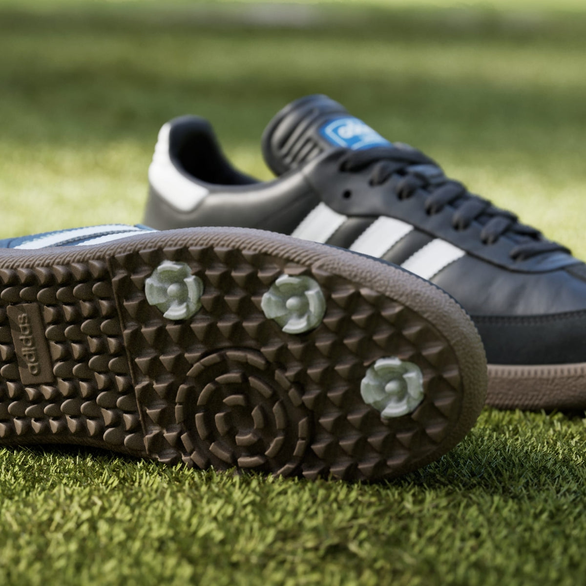 JH6150 adidas Samba Golf Full Grain Leather Core Black Cloud White Gum (Men's)