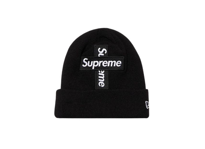 Supreme New Era Cross Box Logo Beanie Black