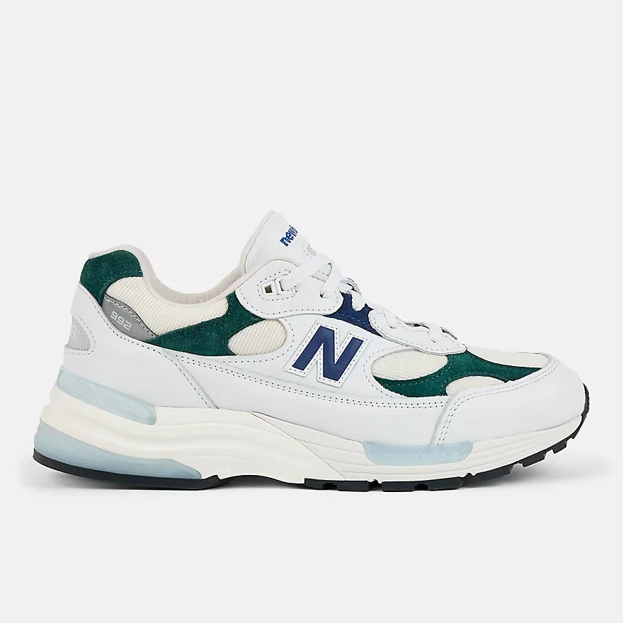 U992GB New Balance 992 White Green Athletic (Men's)