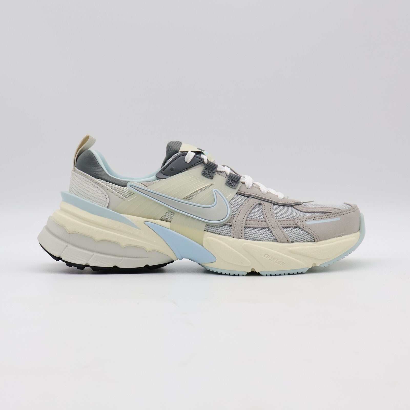 FZ3596-072 Nike V2K Run Light Bone Light Iron Ore Smoke Grey Metallic (Women's)