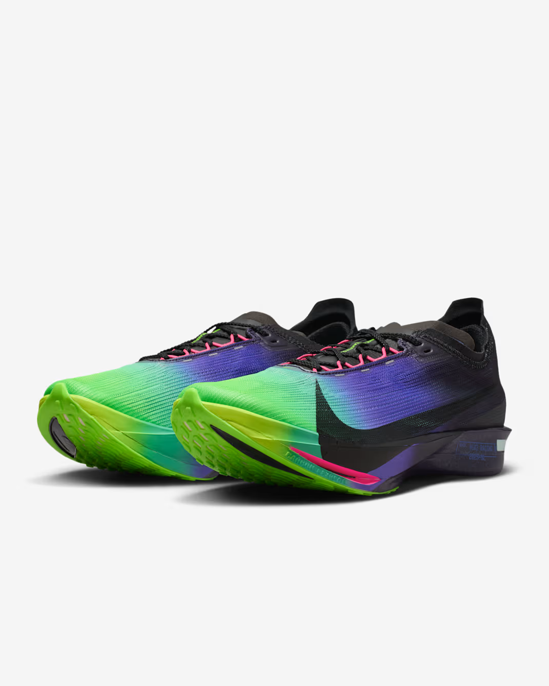 IO9567-400 Nike Streakfly 2 Dark Obsidian Electric Green Purple Dynasty (Men's)
