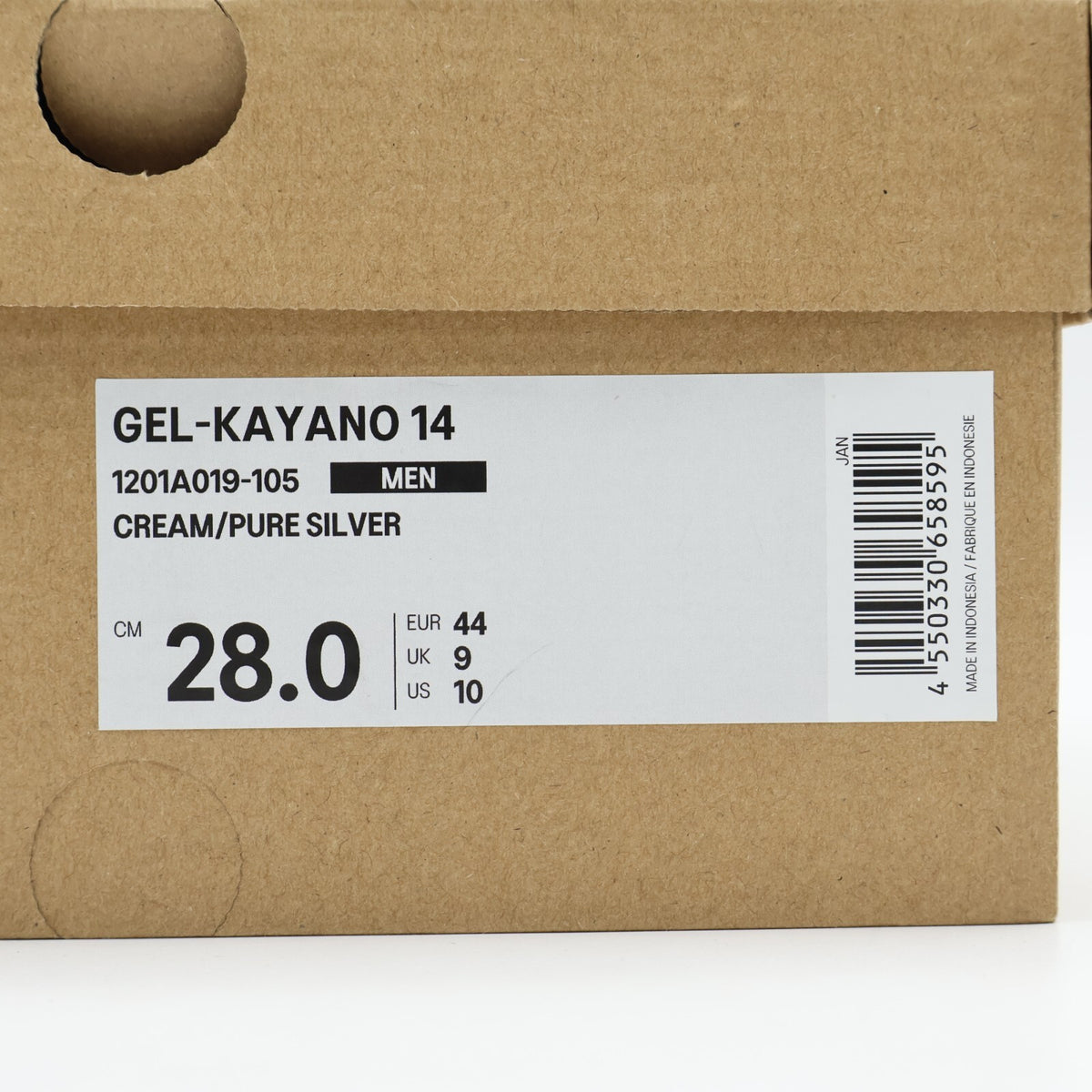 1201A019-105 Asics Gel-Kayano 14 Cream Pure Silver Champagne Blue White (Men's)