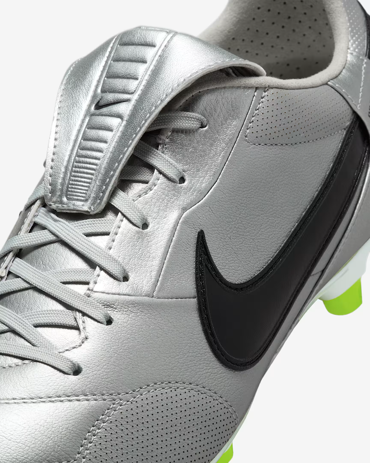 HM0265-004 Nike Premier 3 Firm-Ground Low-Cut Soccer Cleats Metallic (Men's)