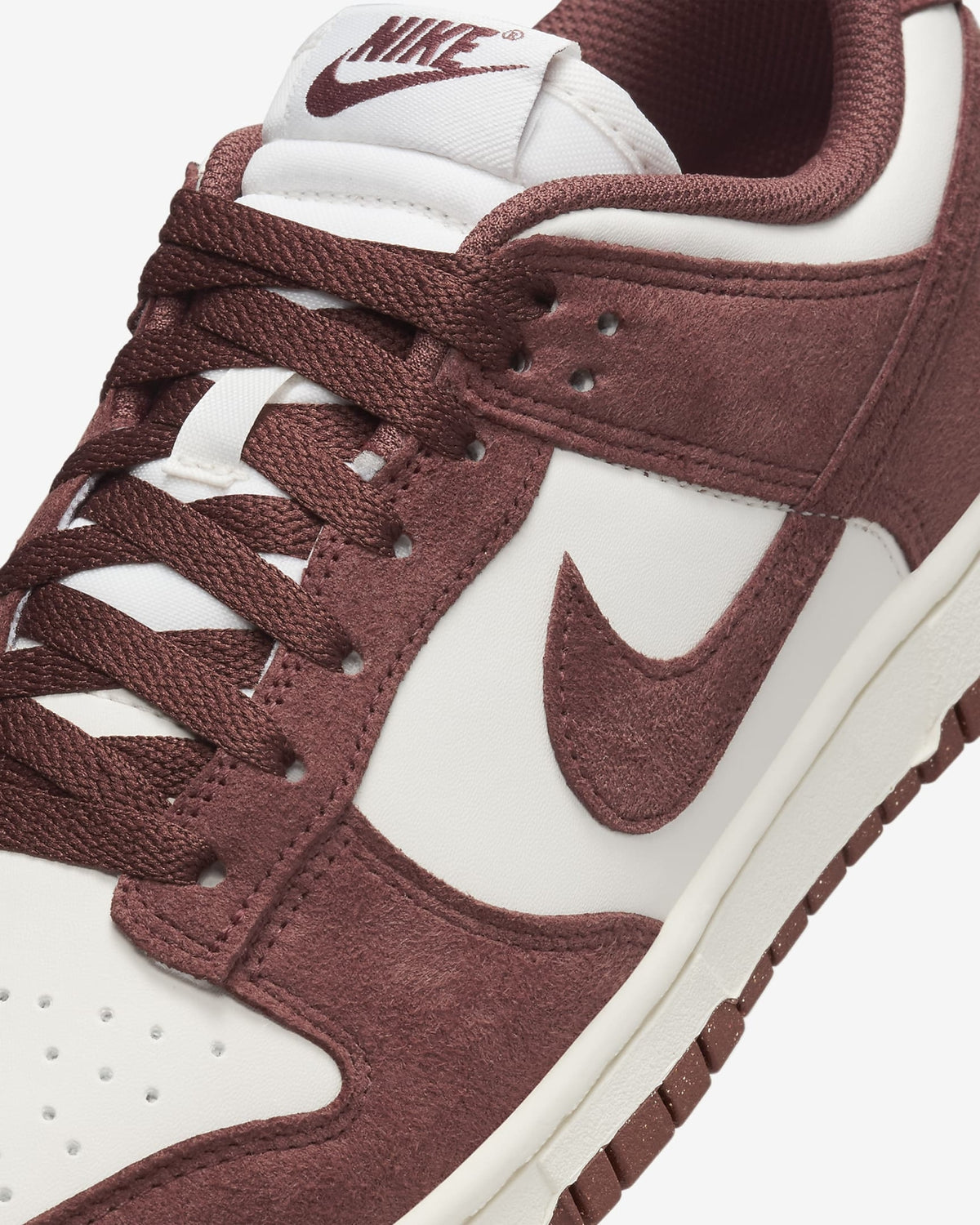 HJ7673-001 Nike Dunk Low Phantom Sail White Red Sepia (Women's)