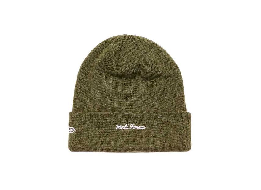 Supreme New Era Cross Box Logo Beanie Light Olive