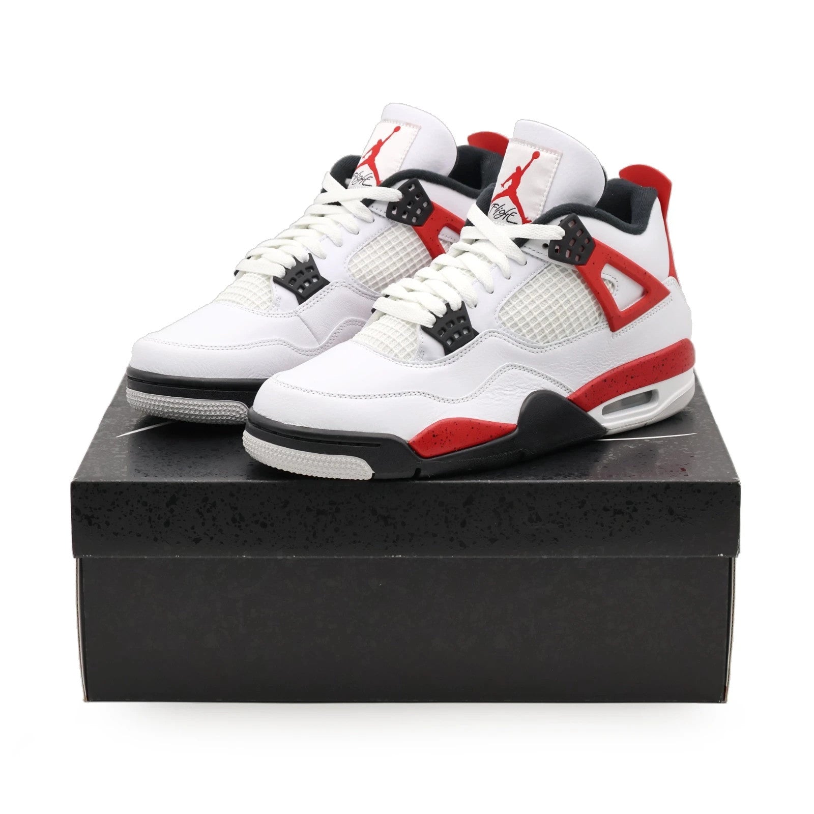 DH6927-161 Nike Air Jordan 4 Retro Red Cement Fire Black Neutral Grey (Men's)