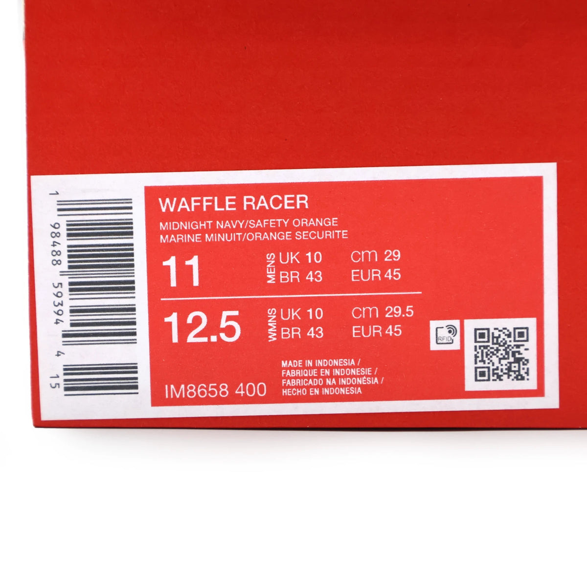 IM8658-400 Nike Waffle Racer Midnight Navy Safety Orange Sail (Men's)