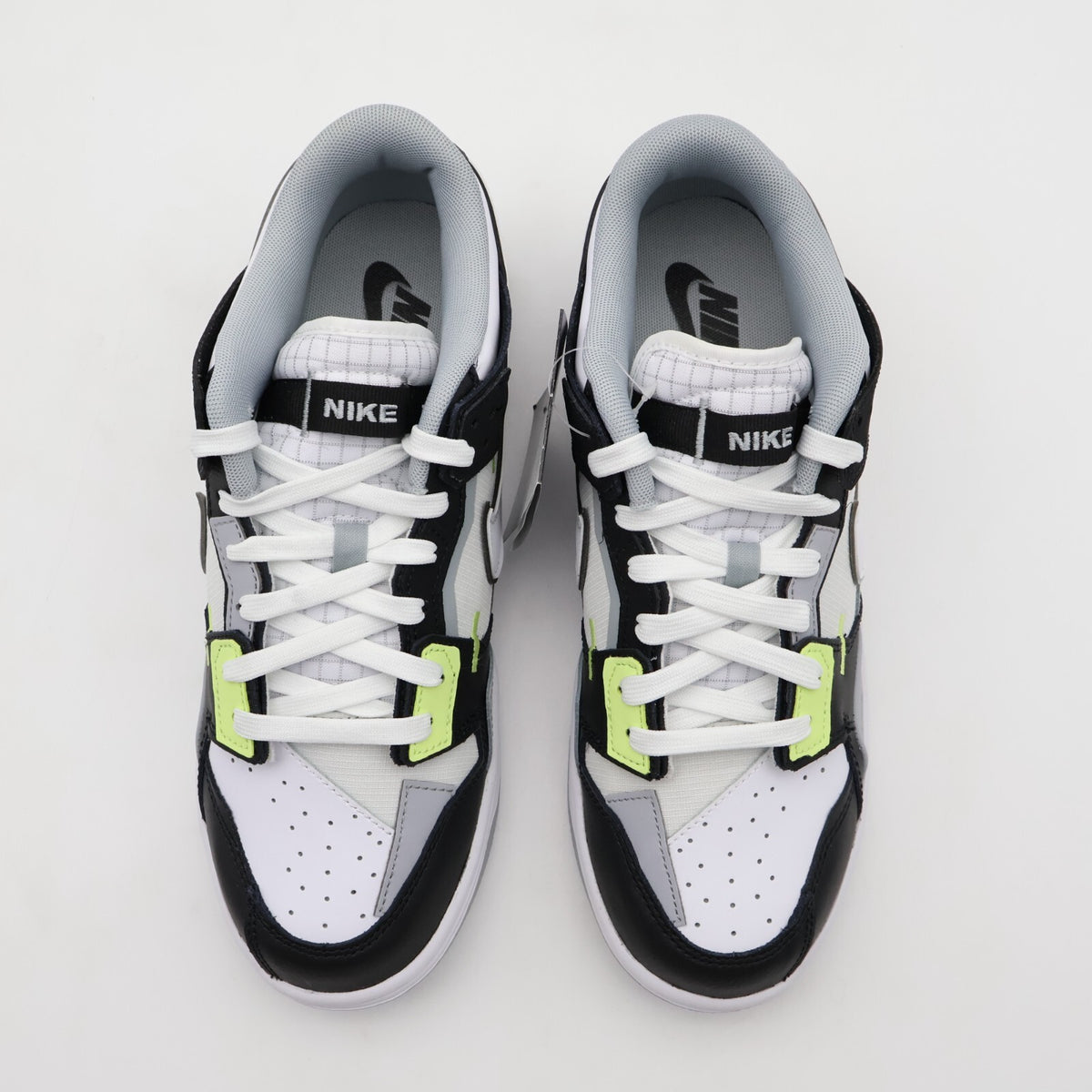 DC9723-001 Nike Dunk Low Scrap Wolf Gray Light Lemon Twist Black White Grey