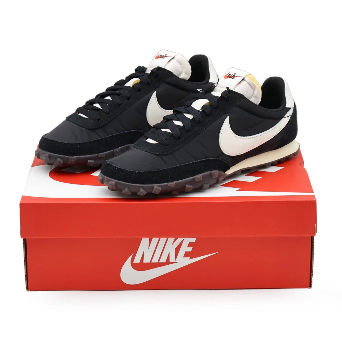 IM8658-001 Nike Waffle Racer Black Sail Coconut Milk Gum Dark Brown (Men's)