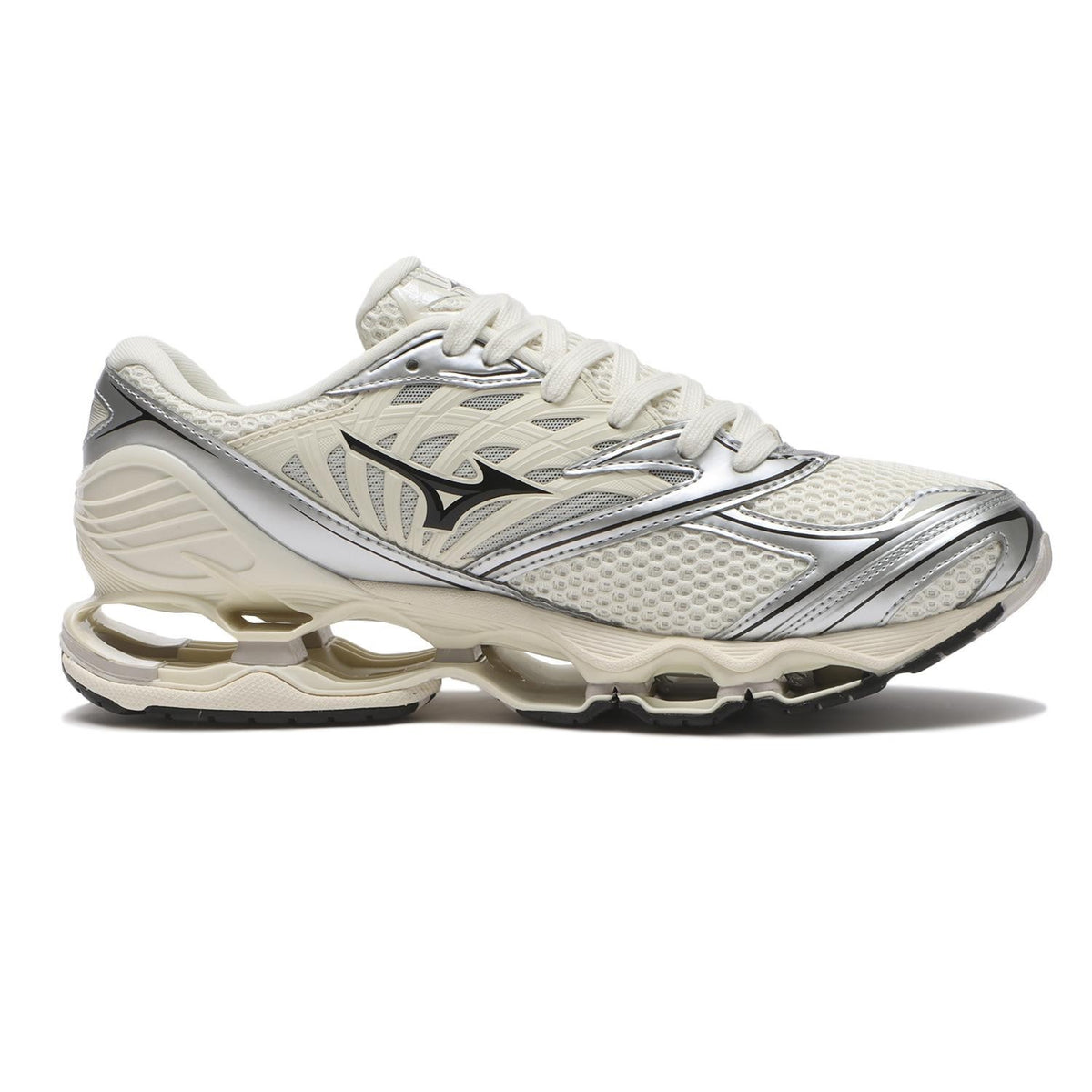 D1GA251101 Mizuno Wave Prophecy LS Off White Black Silver (Men's)