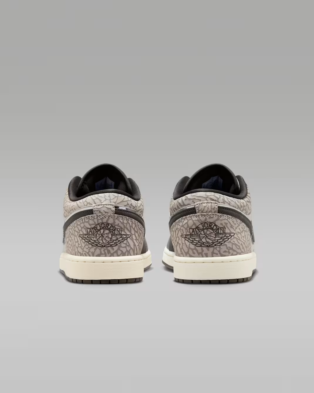 IU2268-100 Nike Air Jordan 1 Low SE V2 "Elephent Print/Sail/Deep Pewter"
