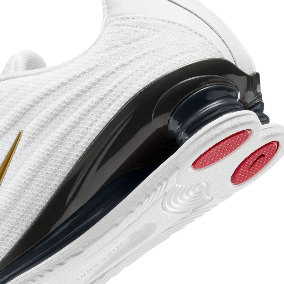 HQ7540-100 Nike Shox Z White Varsity Red Dark Charcoal Metallic Gold (Women's)