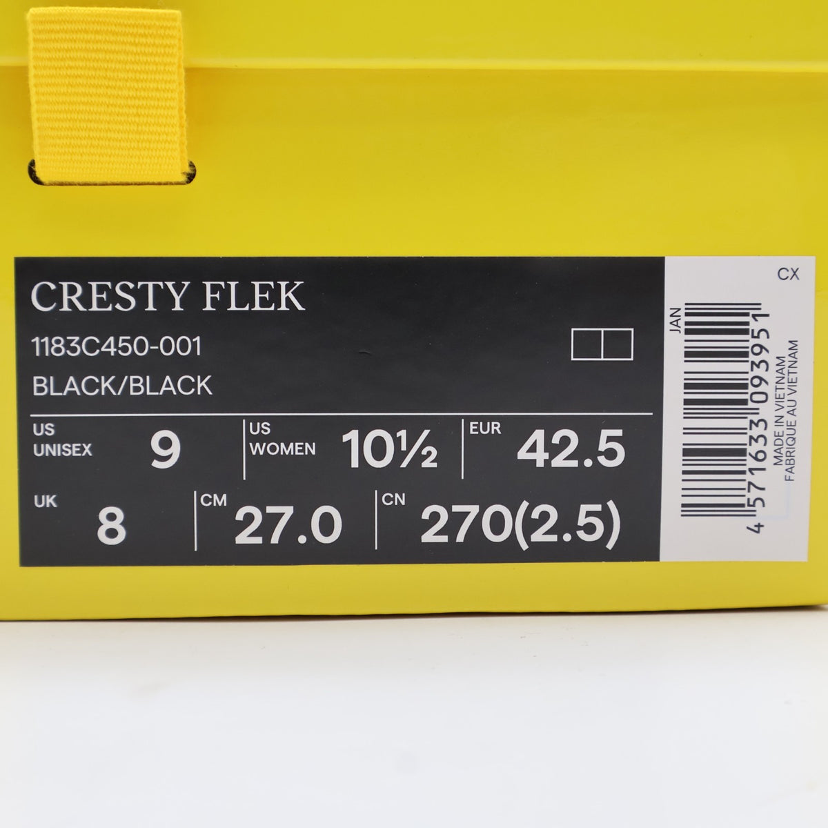 1183C450-001 ONITSUKA TIGER CRESTY FLEK BLACK BLACK (Men's)