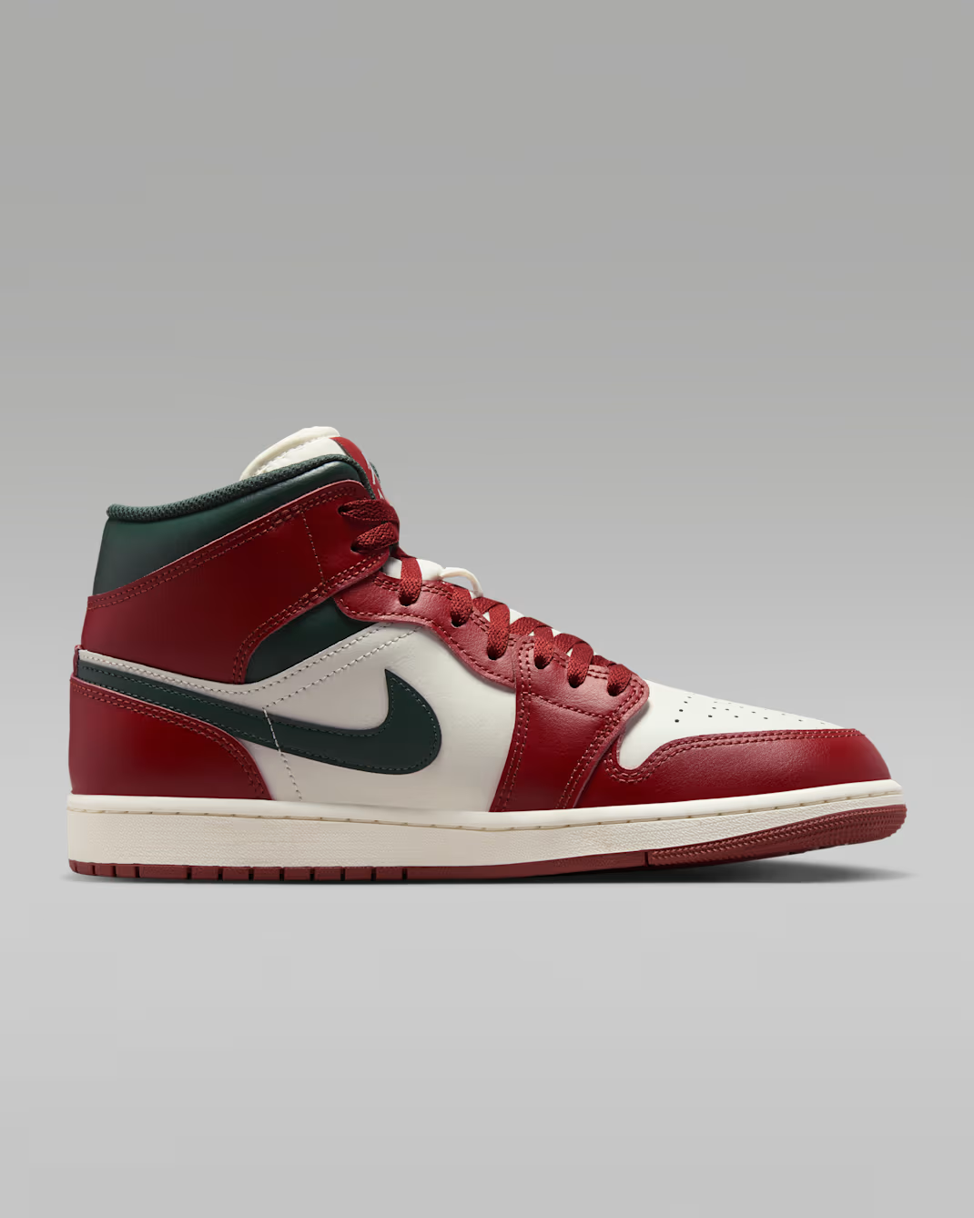 DQ8426-105 Nike Air Jordan 1 Mid Sail Pure Platinum Redstone (Men's)
