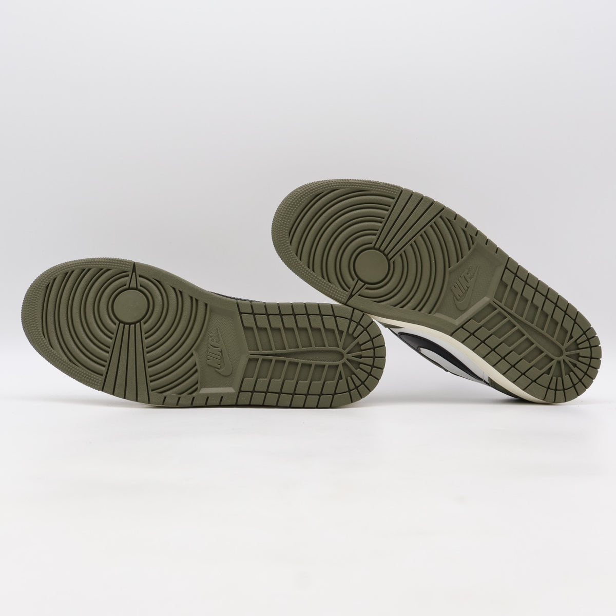 HQ6998-200 Nike Air Jordan 1 Low OG Medium Olive and Summit White (Men's)