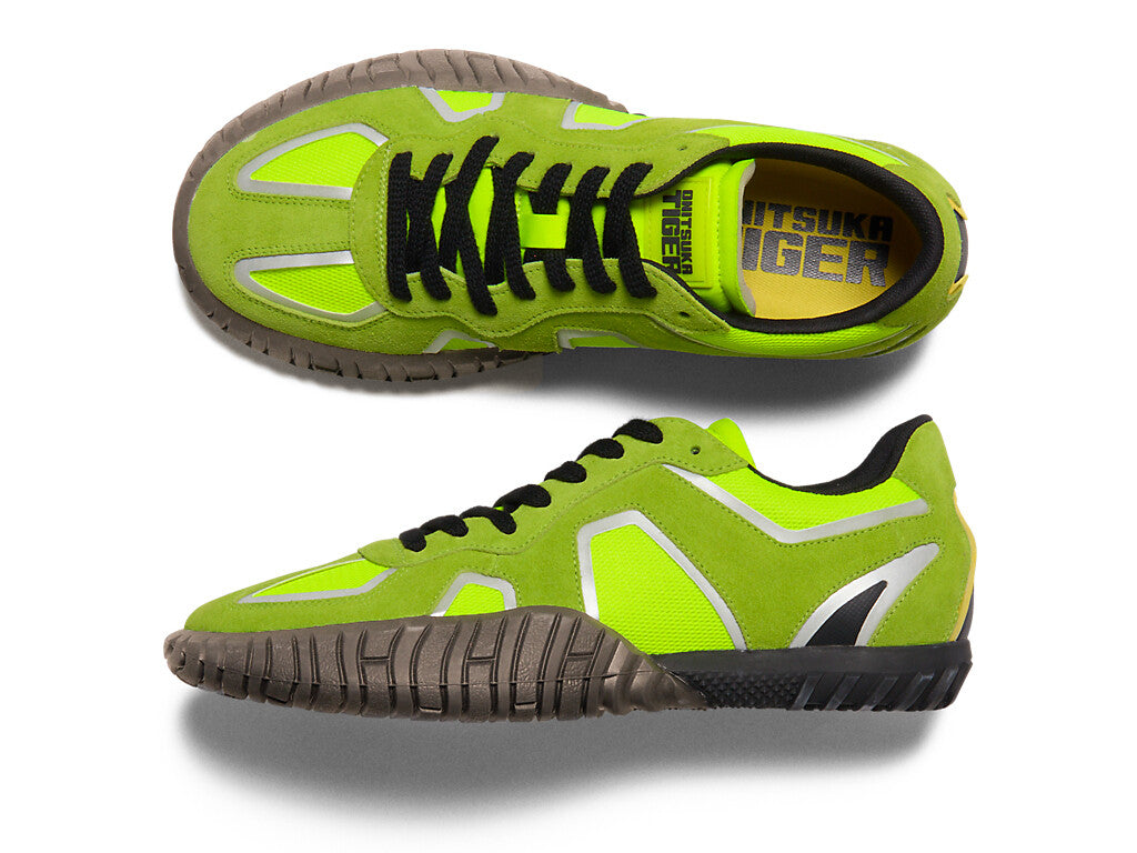1183C165-750 Onitsuka Tiger Duck Tiger Trainer Safety Yellow Pure Silver (Men's)