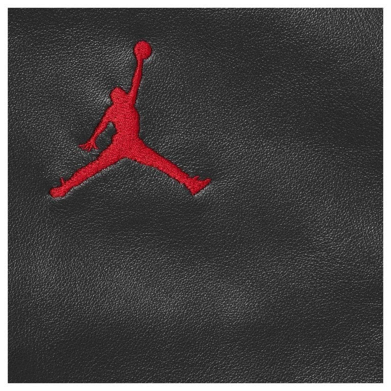 Supreme x Jordan Hooded Leather Jacket Black