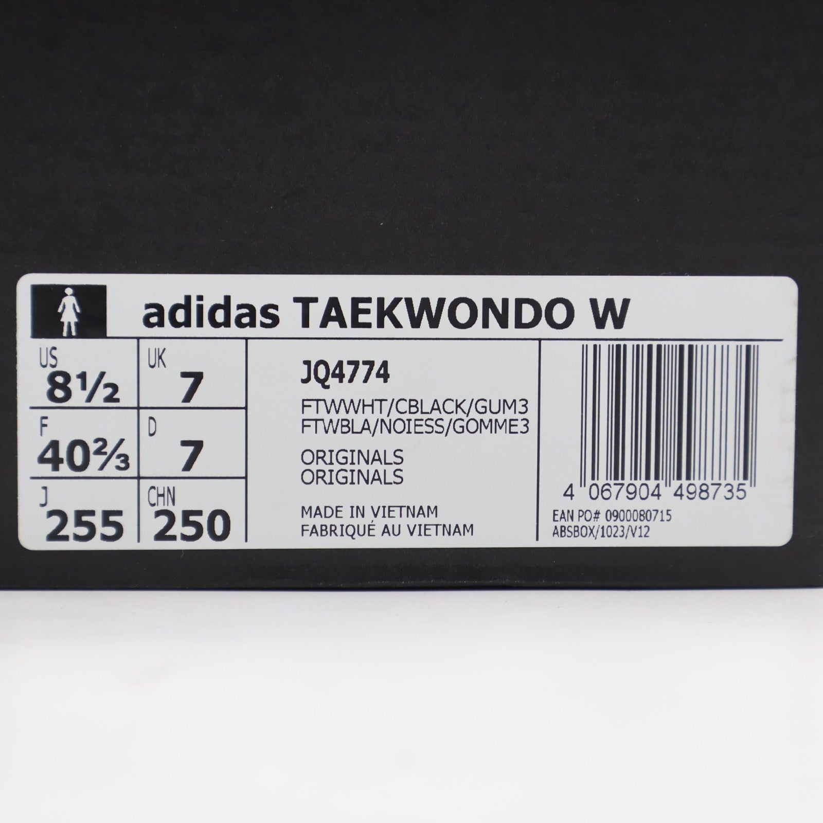 JQ4774 adidas Originals WMNS Taekwondo Footwear White Core Black Gum (Women's)