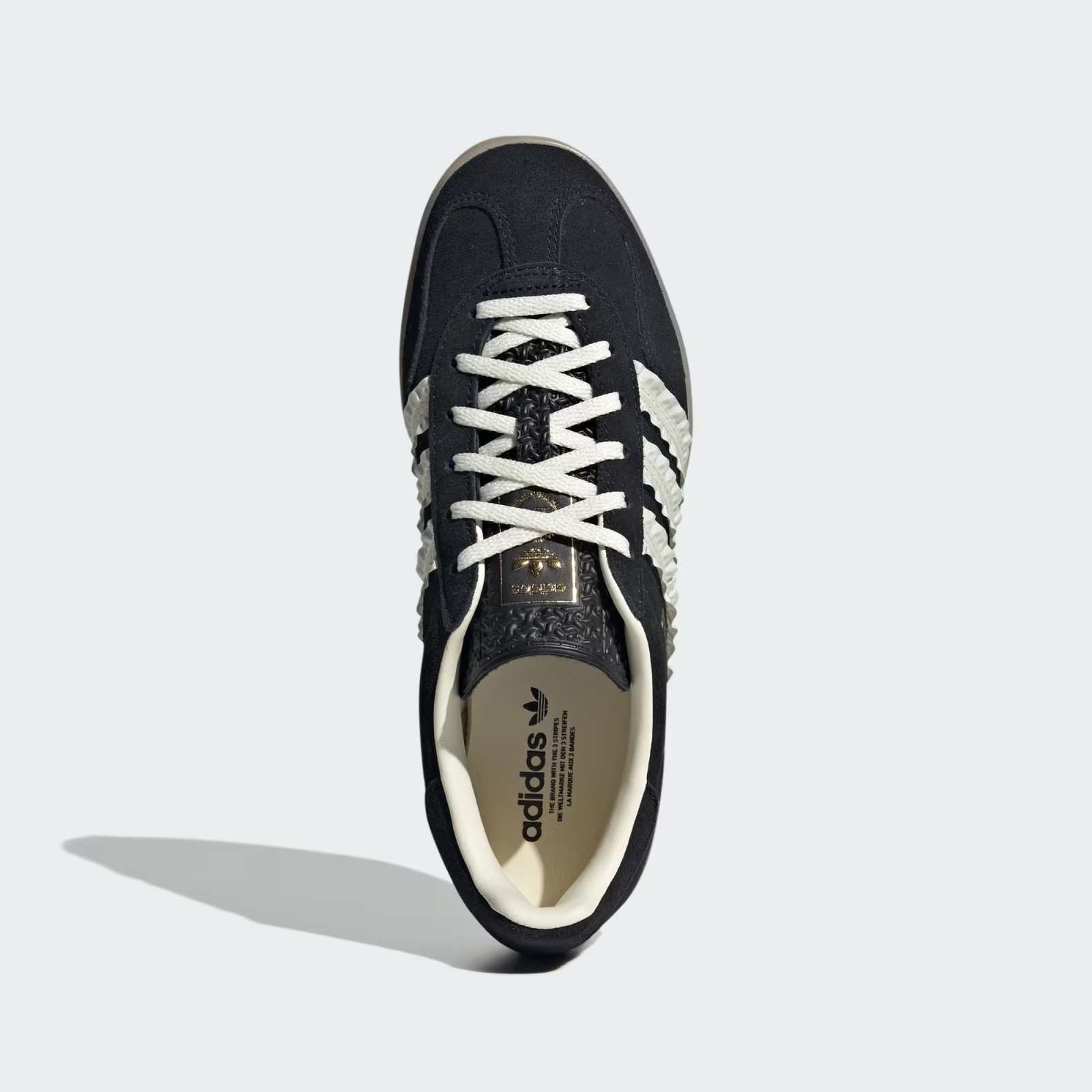 JS1412 adidas Originals Gazelle Indoor Core Black Cream White Gum (Women's)
