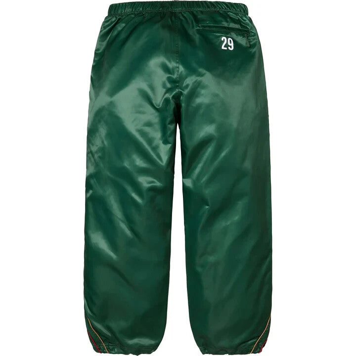 Supreme Satin Track Pant Green
