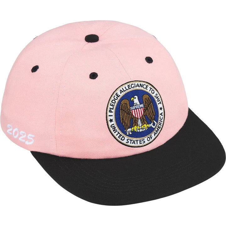 Supreme Pledge Allegiance 6-Panel Black Light Pink