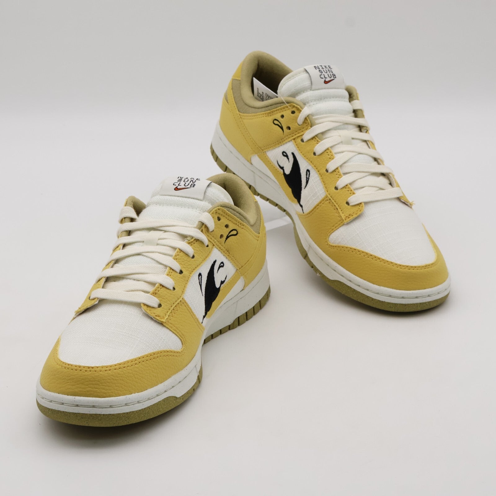 DV1681-100 Nike Dunk Low Sun Club White Yellow Wheat Grass Orange Sanded (Men's)