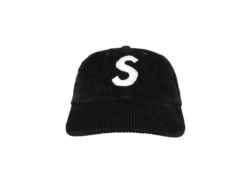 Supreme Corduroy S Logo 6-Panel Black