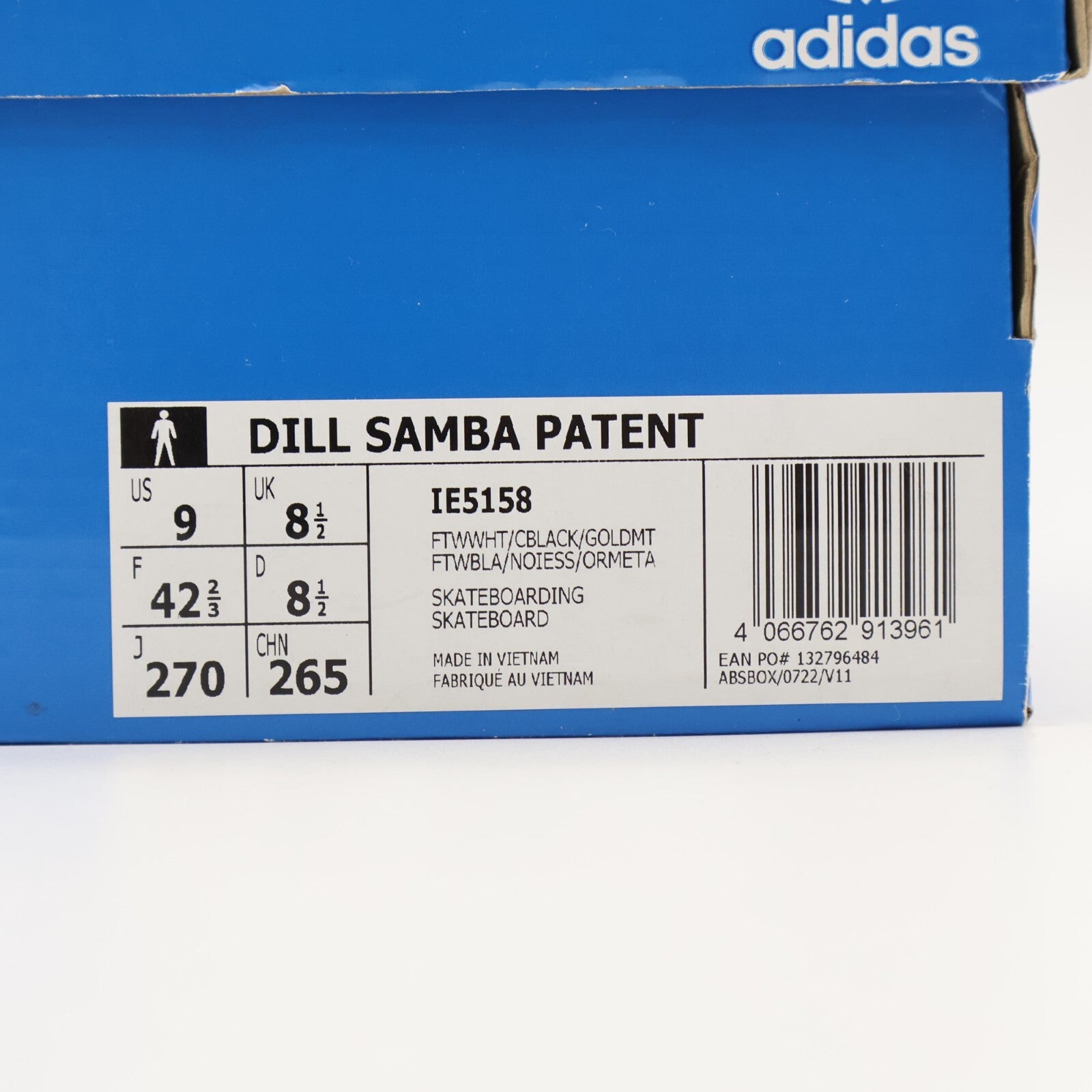 IE5158 Jason Dill adidas Originals Samba Patent Leather Cloud White (Men's)