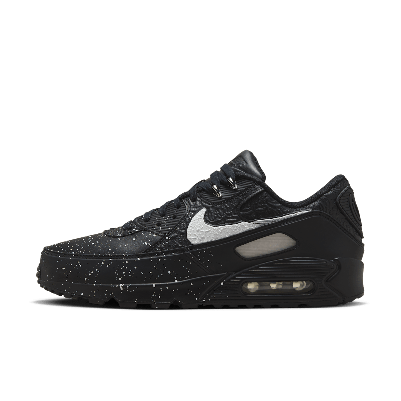FD6492-001 Slawn Nike Air Max 90 Black Black White (Men's)