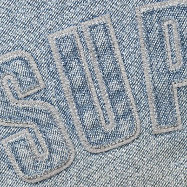 Supreme Reflective Arc Hooded Work Jacket Denim